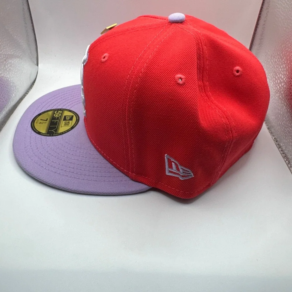 New‎ Era 59FIFTY Chicago White Sox Hat 7 1/4 Red Lavender 2 Tone Color Pack